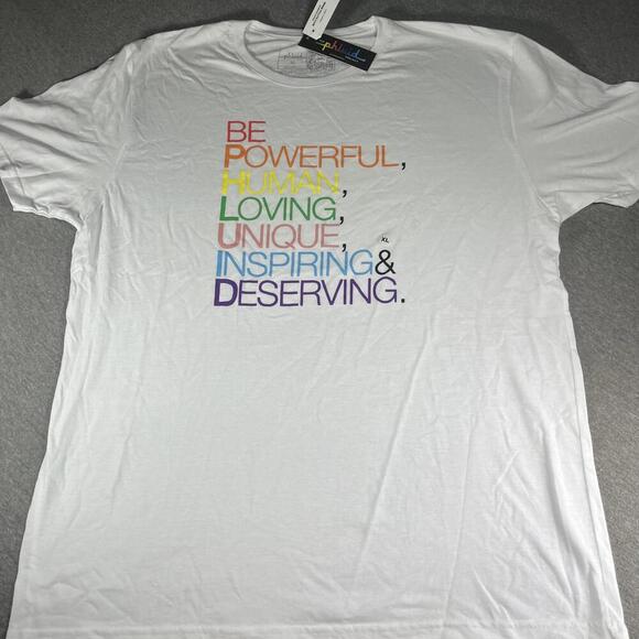 The Phluid Project Other - NWT The Phluid Project Power, loving , positive Pride White Graphic T-Shirt XL
